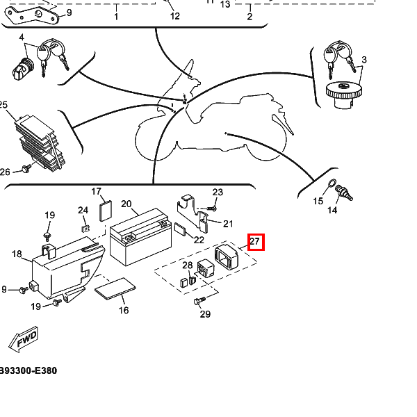 Anlassrelais komplett (RC19-018)