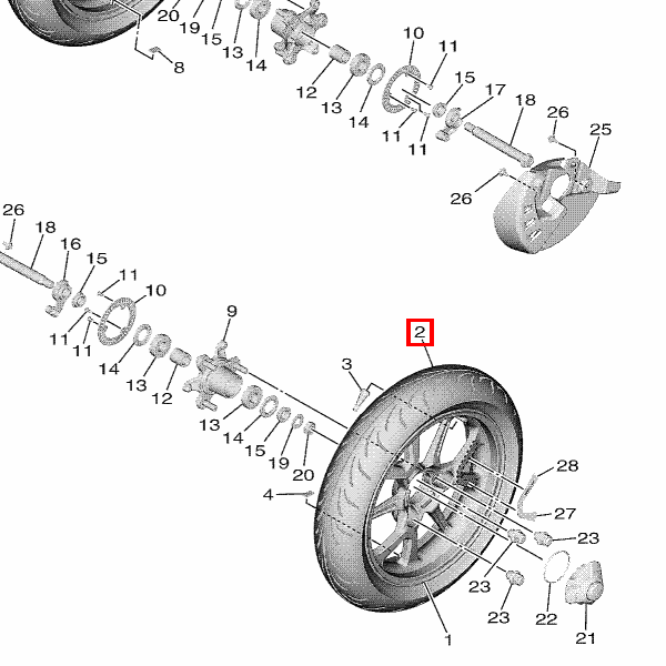 Reifen 120/70-14M/C 55P