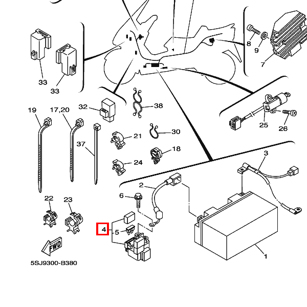 Anlasserrelais komplett (MS5F-421)