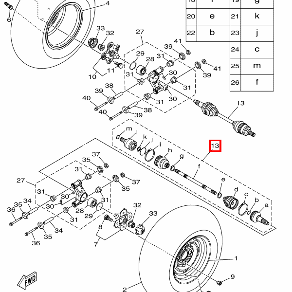 Antriebswelle hinten komplett