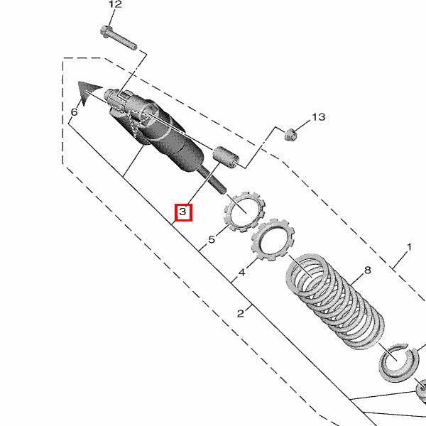 Buchse, Hinterradstossdämpfer