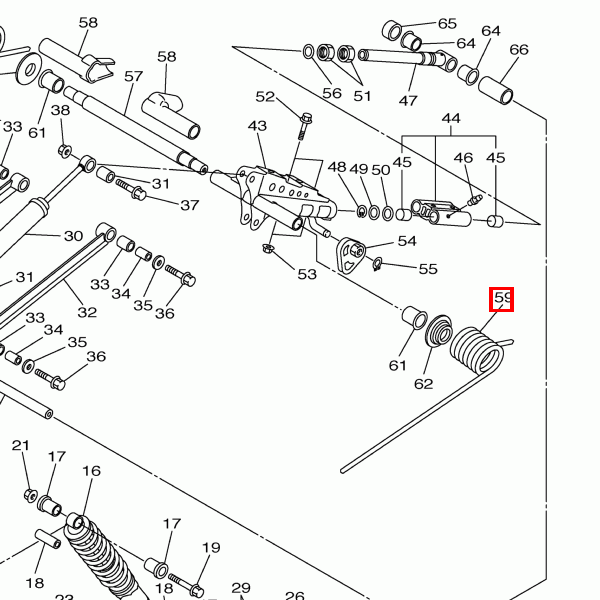Hintere Feder 1 (K=3000NMM/Grad)