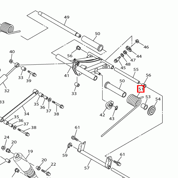 Feder, hinten 1 (K=2800Nmm/Grad)