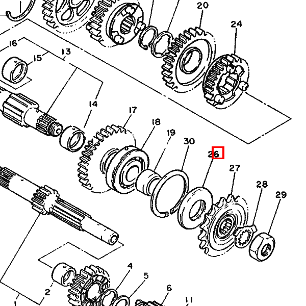 Kettenrad 17Z (2GH1746170)