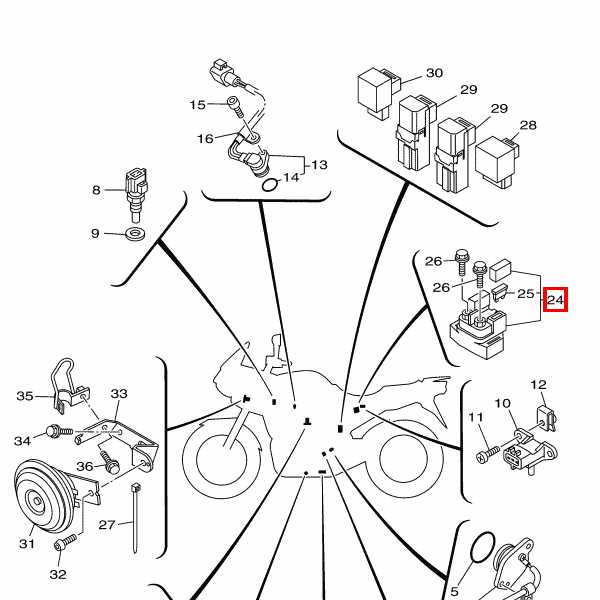 Starterrelais Einheit (RC19-017)