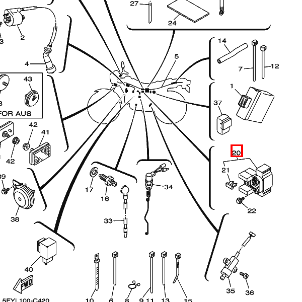 Starterrelais Einheit (RC19-022)