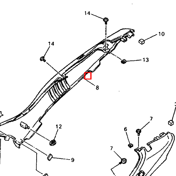 Seitendeckel 2 UR Yamaha Black