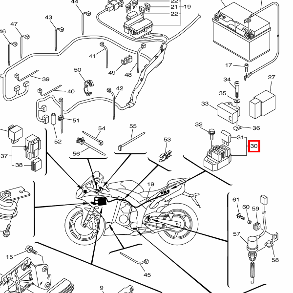 Anlassrelais Komplett (RC19-032)