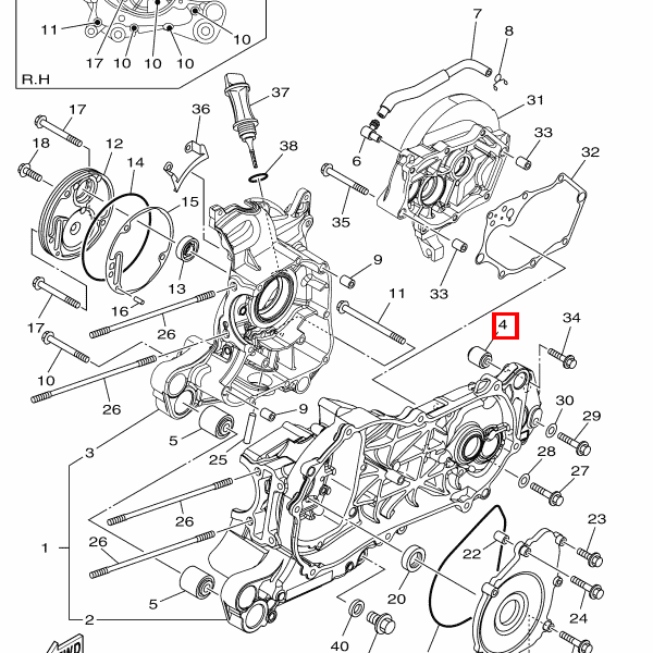 Buchse, Hinterradstoßdämpfer