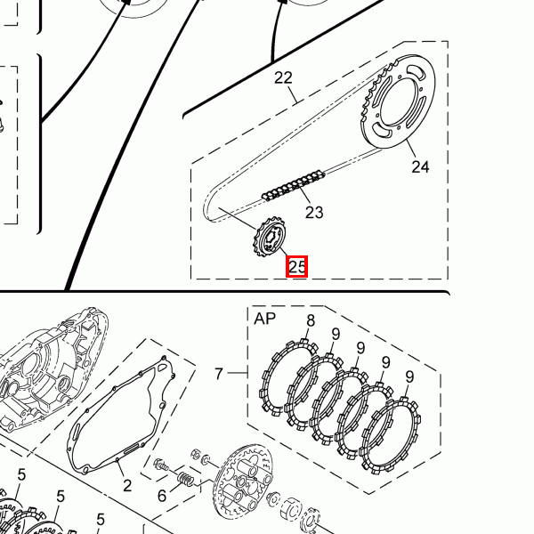 Kettenrad 16Zähne (3Y11746160)