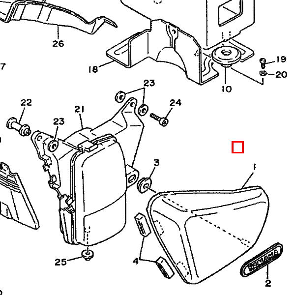 Seitendeckel 1, UR XV1100S Urushi Schwarz