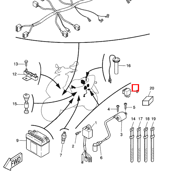 Starterrelais Baugruppe (ACA12115-1)