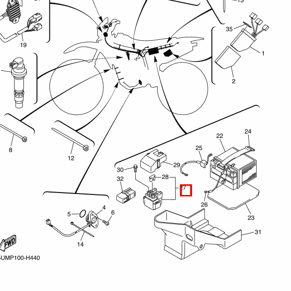 Anlassrelais Komplett (RC19-042)