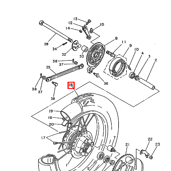 Reifen 350-16 4PR Y967 UR INOUE