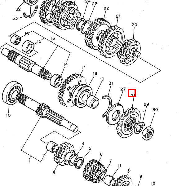 Antriebskettenrad 16Z (2GH1746160)