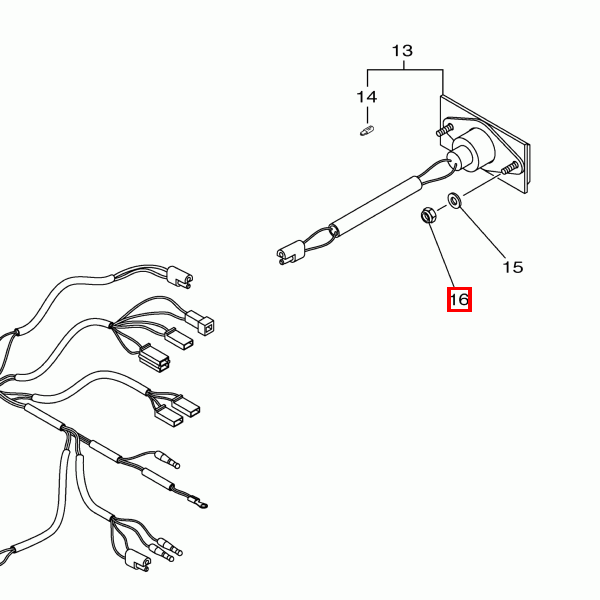 Mutter, Sechskant 10-32 mit Sicherung