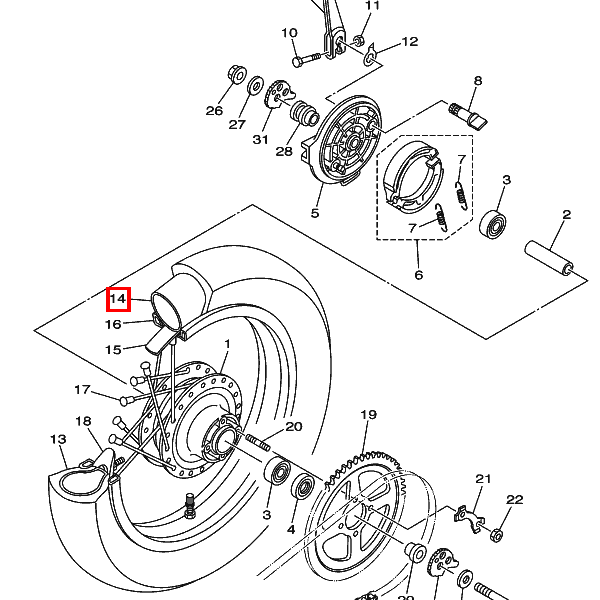 Schlauch (90/100-14 TR6) Cheng Shin 1BS2 EX