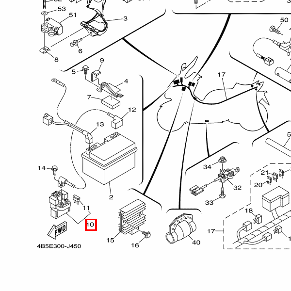 Anlassrelais komplett (RC19-075A)