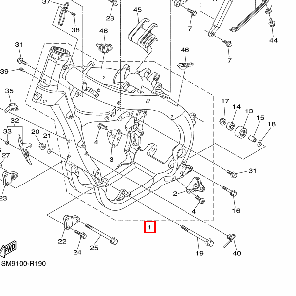 Rahmen komplett 1SM5: ab CG34C-012541
