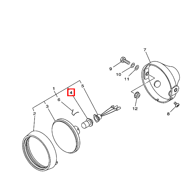 Glühlampe, Scheinwerfer (6V-25/25W)