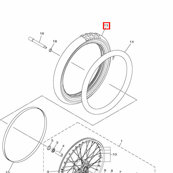 Reifen 90/90-21 M/C 54R EN91F