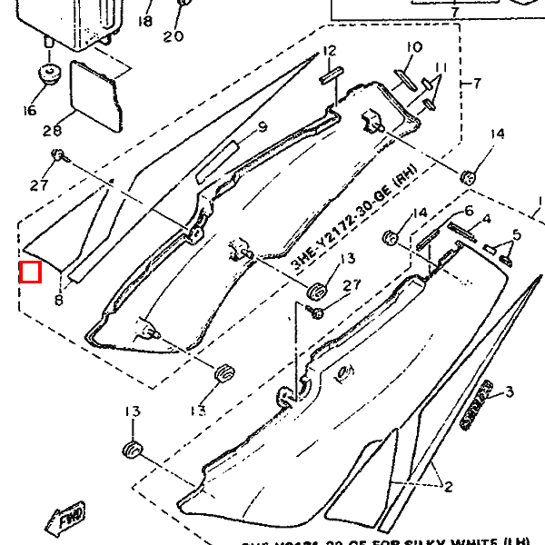 Aufklebersatz 2 UR Silky White